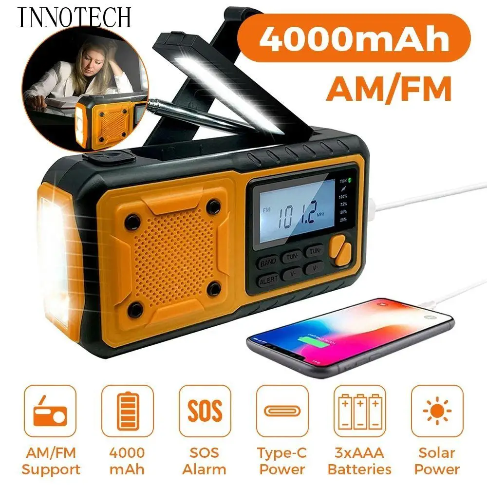 Hand Crank Weather Emergency Radio High Brightness Reading Lamps AM/FM Weather Radio MultiFunctional Solar
Hand Crank Weather Emergency Radio High Brightness Reading Lamps AM/FM Weather Radio MultiFunctional Solar