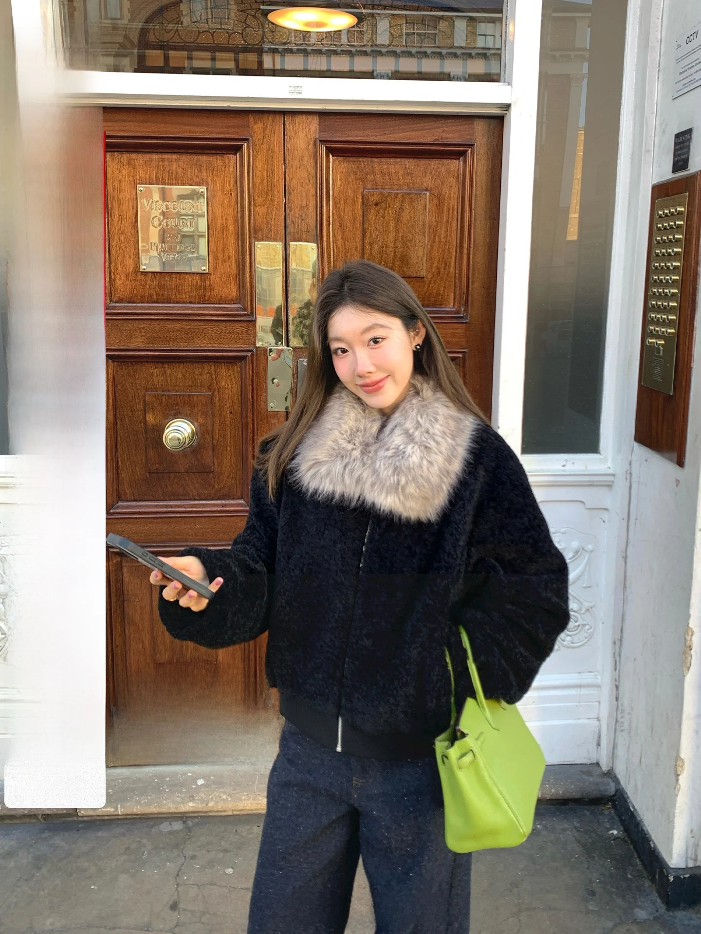 Ranwear London Winter Night Highlighted Color-Blo Lamb Fur Collar Soft Velvet Lined Jaet Fem Commute Sle Thiened L...
Ranwear London Winter Night Highlighted Color-Blo Lamb Fur Collar Soft Velvet Lined Jaet Fem Commute Sle Thiened L...