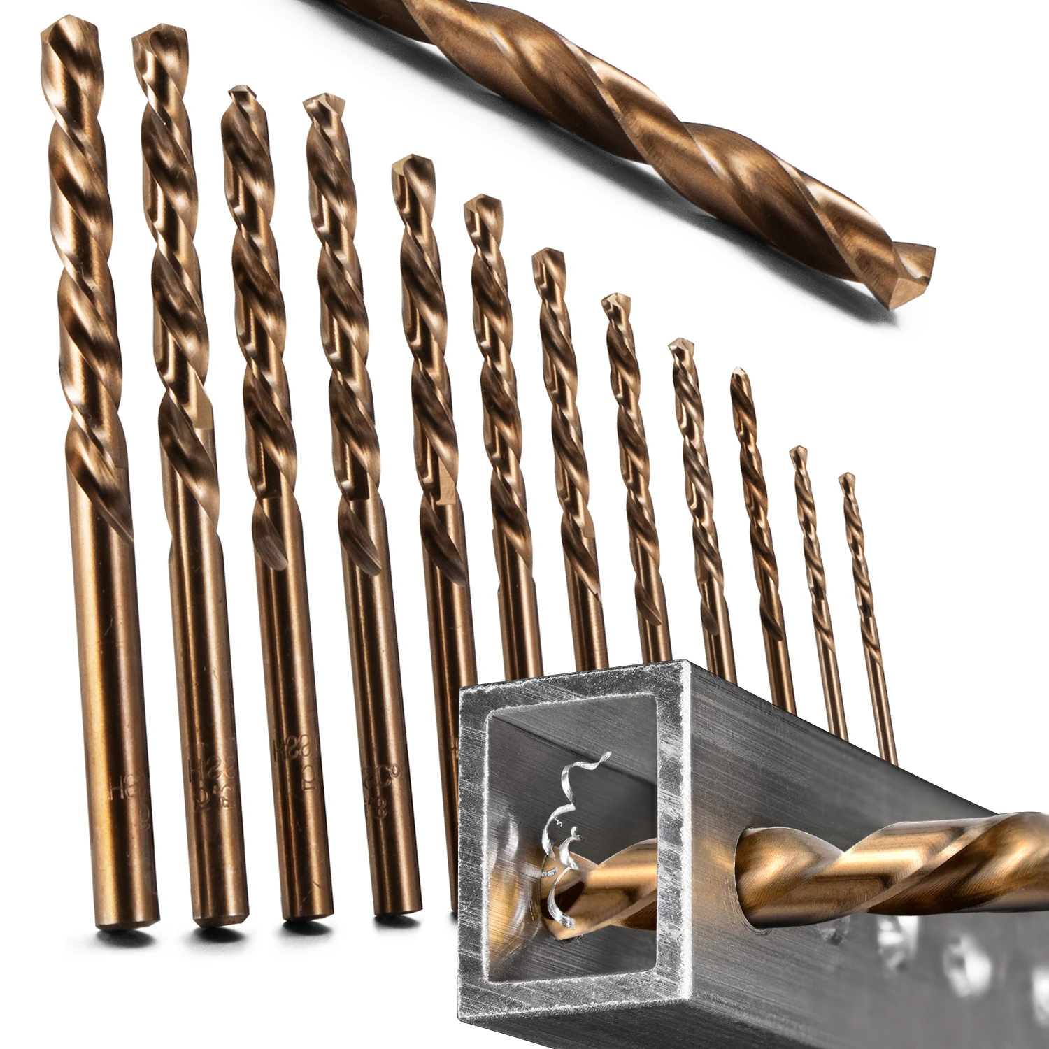 13Pcs M35 5% Cobalt Twist Drill Bits for Stainless Steel and Hard Metal(1.5mm-6.5mm)
13Pcs M35 5% Cobalt Twist Drill Bits for Stainless Steel and Hard Metal(1.5mm-6.5mm)