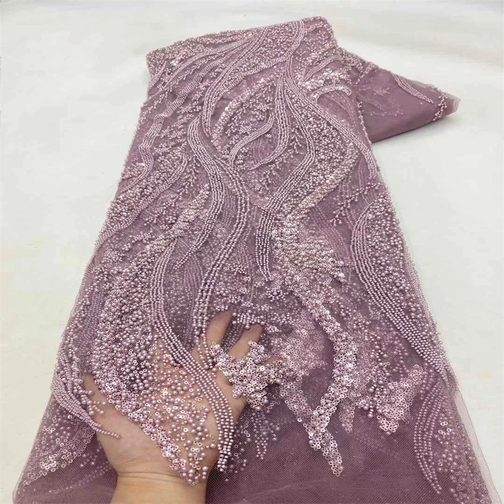 African Tulle Lace Fabric 2024 High Quality Heavy Beaded Sequins Lace Embroidery French Laces Fabrics For Nigerian Party Sewing
African Tulle Lace Fabric 2024 High Quality Heavy Beaded Sequins Lace Embroidery French Laces Fabrics For Nigerian Party Sewing