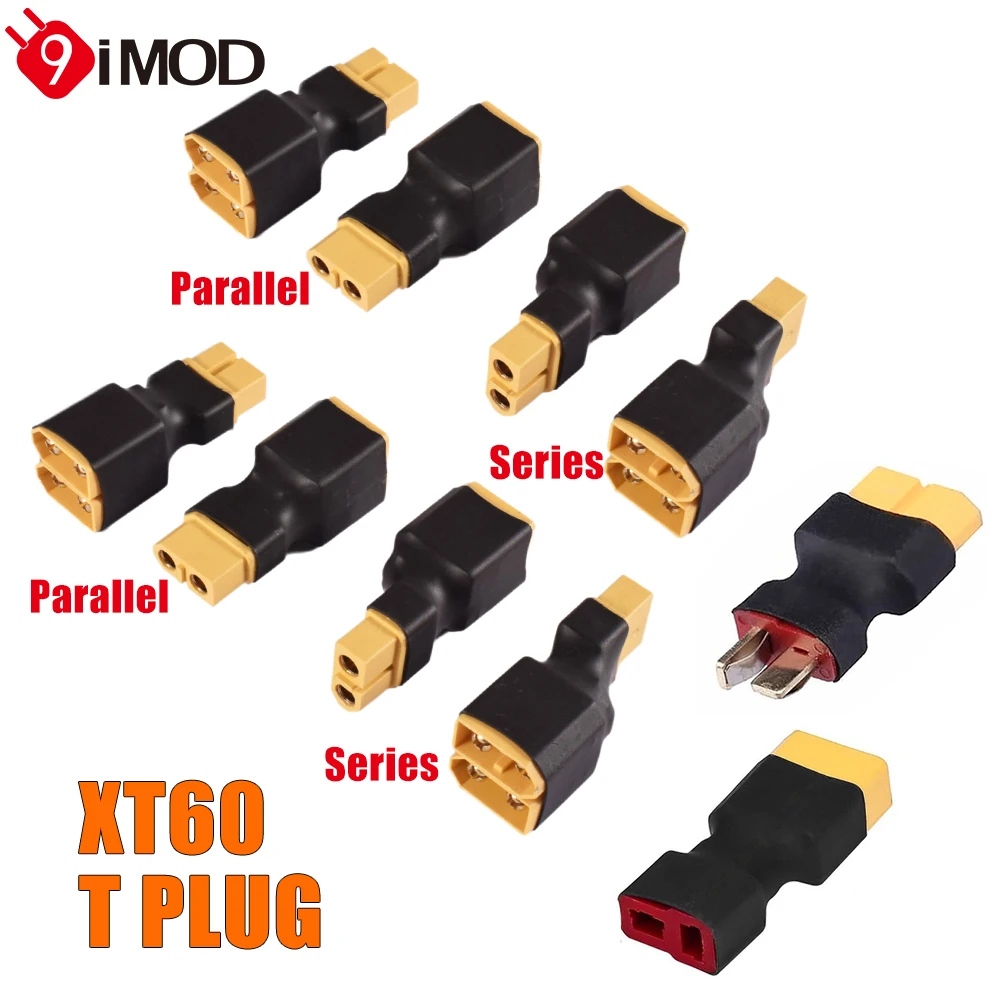 9IMOD 1/2pcs XT60 T Parallel/Series Adapter Connectors No Wire 1 Female to 2 Male/1 Male to 2 Female Plug for RC Lipo Battery
9IMOD 1/2pcs XT60 T Parallel/Series Adapter Connectors No Wire 1 Female to 2 Male/1 Male to 2 Female Plug for RC Lipo Battery