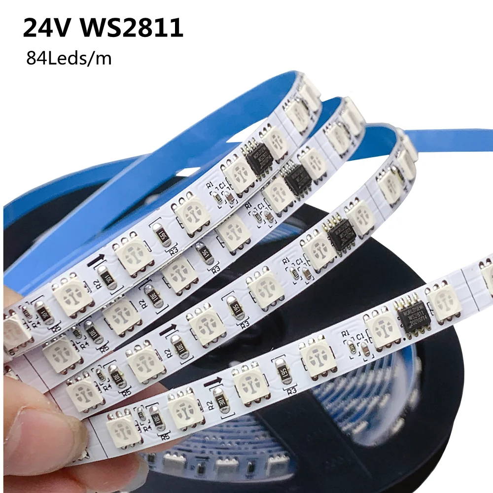 WS2811 Светодиодная лента, Адресуемая Smart RGB Светодиодная лампа 2811 IC, внешнее управление 1 IC, 6 светодиодов 5050 SMD, белый/черный, 84 СВЕТОДИОДА/м, 24 В постоянного тока, 5 м
WS2811 Светодиодная лента, Адресуемая Smart RGB Светодиодная лампа 2811 IC, внешнее управление 1 IC, 6 светодиодов 5050 SMD, белый/черный, 84 СВЕТОДИОДА/м, 24 В постоянного тока, 5 м