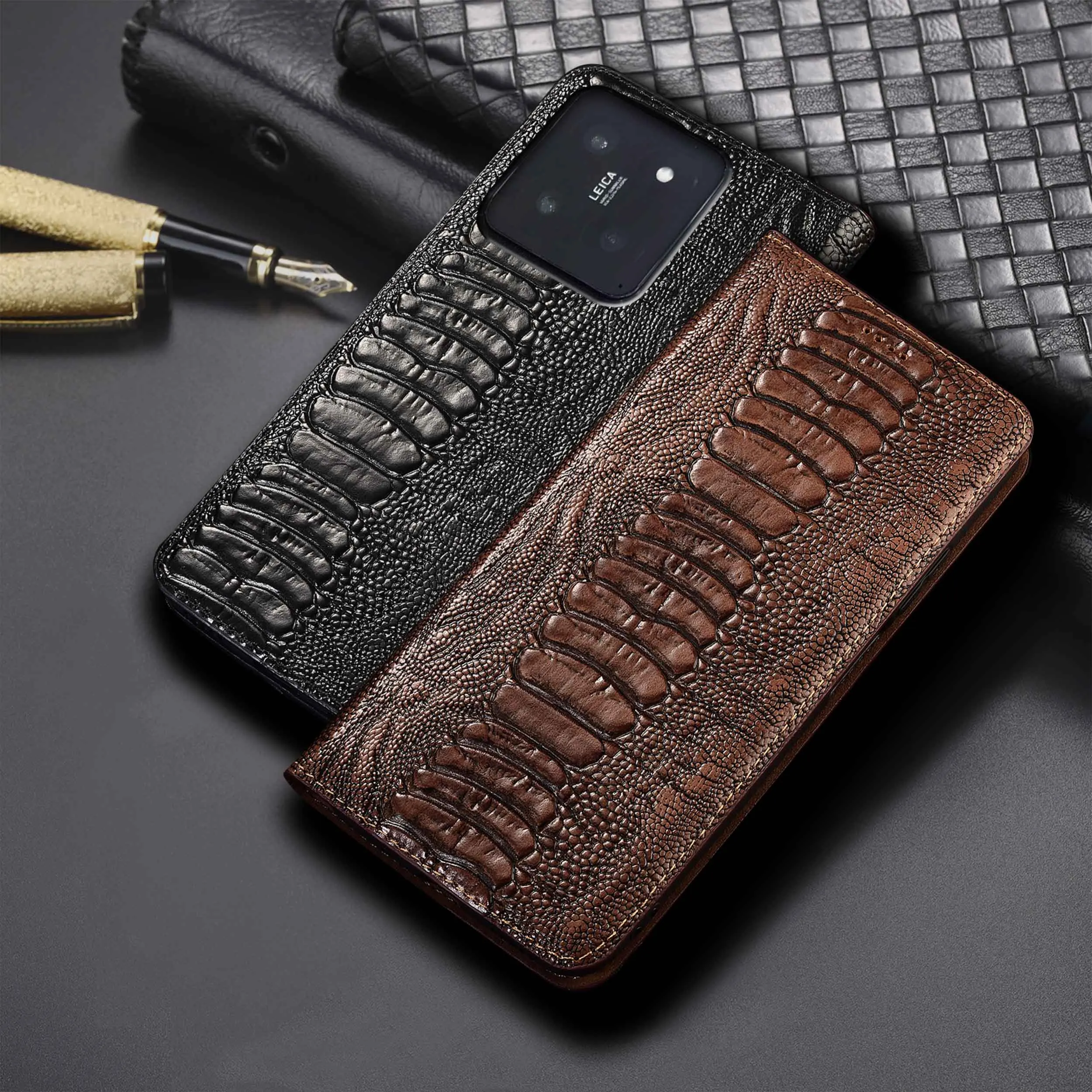 Для Xiaomi 12 12S 12X 12T 13 13T 14 14T 15 15S Pro Ultra Civi Lite узором страусиных ног из натуральной кожи, раскладной чехол для телефона из воловьей кожи
Для Xiaomi 12 12S 12X 12T 13 13T 14 14T 15 15S Pro Ultra Civi Lite узором страусиных ног из натуральной кожи, раскладной чехол для телефона из воловьей кожи