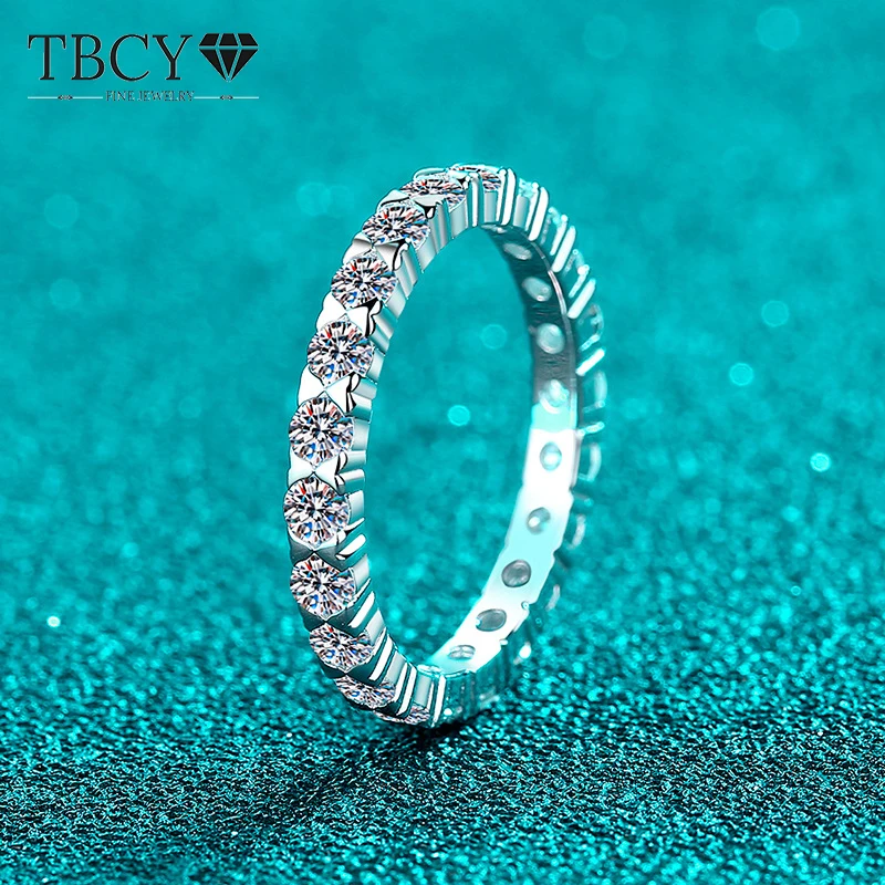 TBCYD 1.32ct 2.5mm Moissanite Ring Half Eternity Rings S925 Sterling Silver Diamond For Woman Party Ring
TBCYD 1.32ct 2.5mm Moissanite Ring Half Eternity Rings S925 Sterling Silver Diamond For Woman Party Ring
