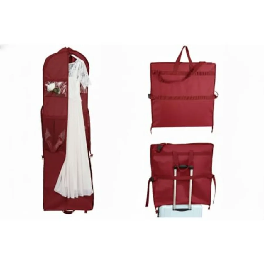 Wedding Dress Garment Bag 72" Waterproof Trifold Travel Garment Bag for Bridal Gown with Shoulder Strap, Suitcase Sleeve and Ac
Wedding Dress Garment Bag 72" Waterproof Trifold Travel Garment Bag for Bridal Gown with Shoulder Strap, Suitcase Sleeve and Ac