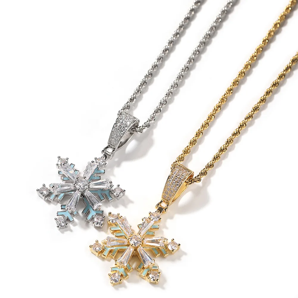 Winter Rotating Snowflakes Necklace Exquisite Night Light Crystal Pendant Collar Chain Necklace Ladies Party Jewelry Gift
Winter Rotating Snowflakes Necklace Exquisite Night Light Crystal Pendant Collar Chain Necklace Ladies Party Jewelry Gift