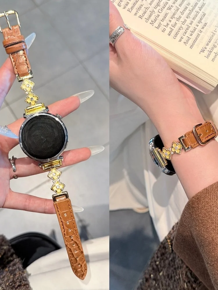 Модные кожаные ремешки для часов с четырехлистным клевером, подходящие для Huawei GT5/GT5 Pro/GT4/GT2/3/4, 22 мм/20 мм/18 мм.
Модные кожаные ремешки для часов с четырехлистным клевером, подходящие для Huawei GT5/GT5 Pro/GT4/GT2/3/4, 22 мм/20 мм/18 мм.