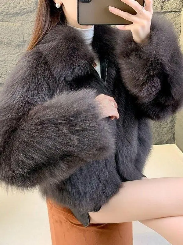 Faionable Thiened ort Fur Coat Women's Sli Young Casual Sle Warmth for Winter Season Asymmetrical Design
Faionable Thiened ort Fur Coat Women's Sli Young Casual Sle Warmth for Winter Season Asymmetrical Design