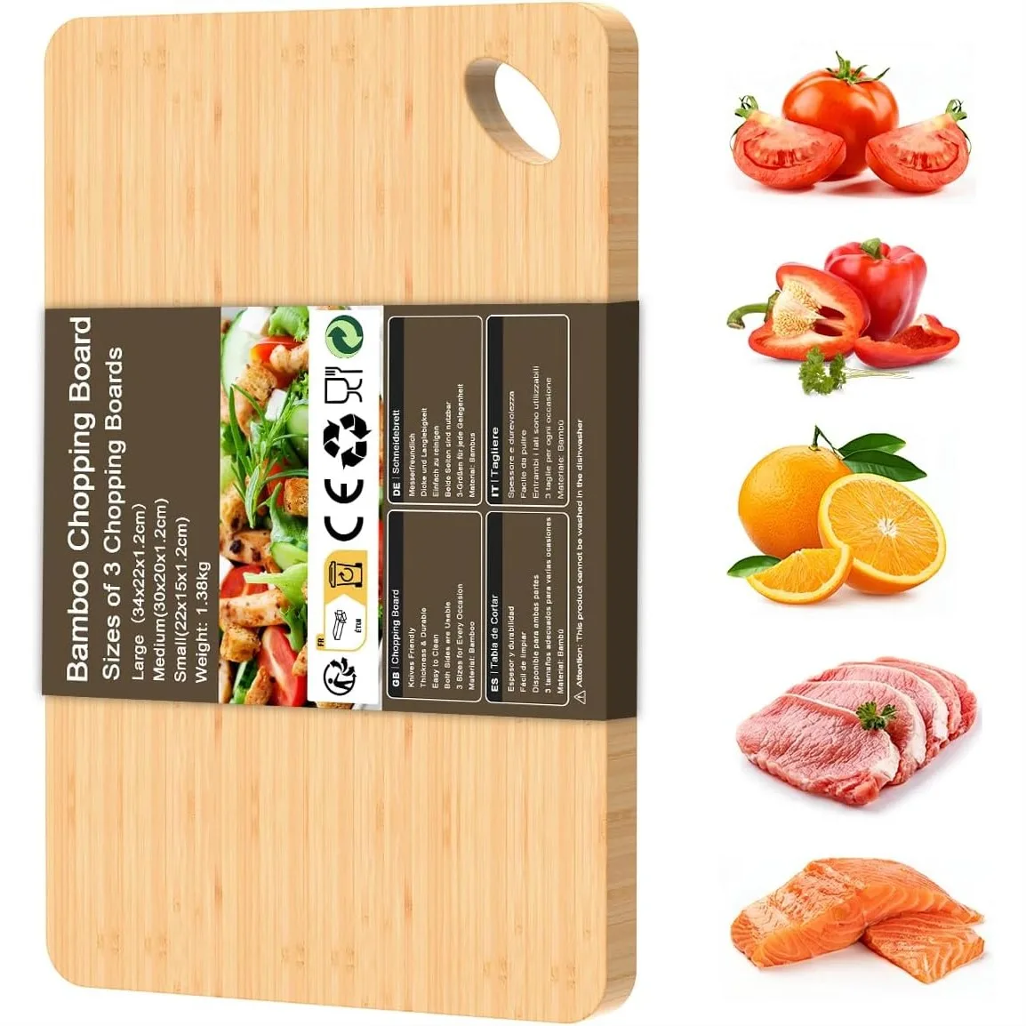 Bamboo Cutting Board For Kitchen 15.3x8.7 Inch Knife Friendly Chopping Board With Hang Hole Lightweight And Durable
Bamboo Cutting Board For Kitchen 15.3x8.7 Inch Knife Friendly Chopping Board With Hang Hole Lightweight And Durable