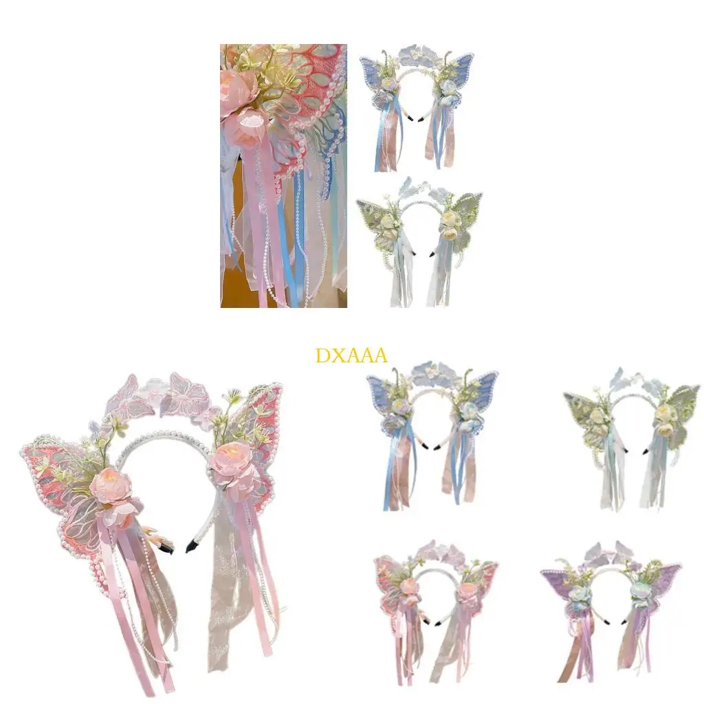 DXAA Shimmering Pearls Headband Princess Ribbon Novelty Gorgeous Floral Hairband
DXAA Shimmering Pearls Headband Princess Ribbon Novelty Gorgeous Floral Hairband