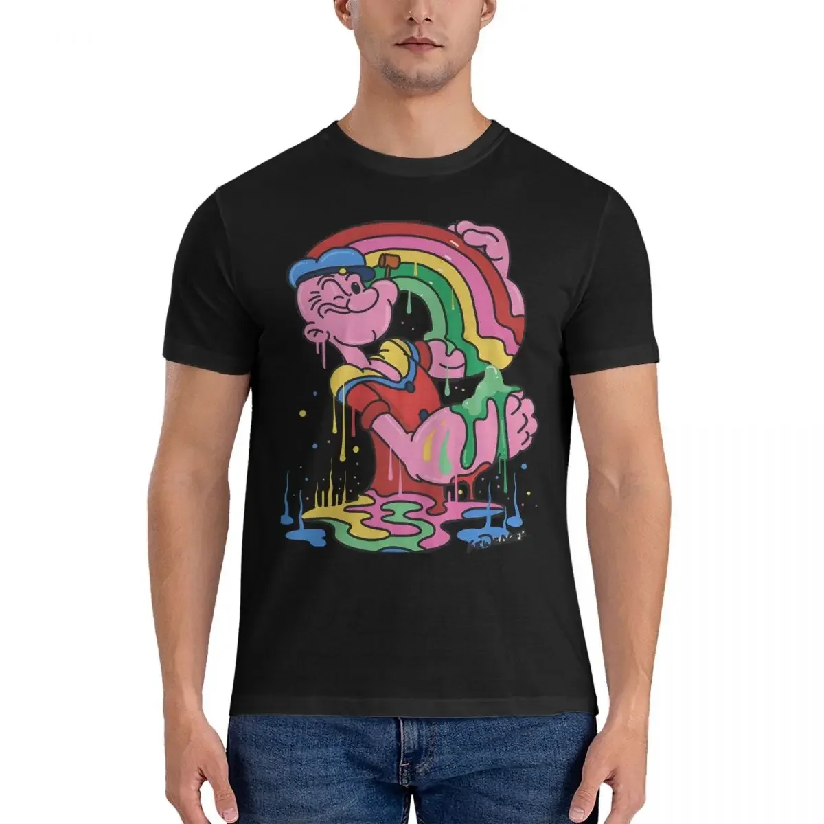 Men T-Shirt Rainbow Sailor Unique Pure Cotton Tee Shirt Short Sleeve P-Popeyes T Shirt O Neck Clothing Gift Idea
Men T-Shirt Rainbow Sailor Unique Pure Cotton Tee Shirt Short Sleeve P-Popeyes T Shirt O Neck Clothing Gift Idea