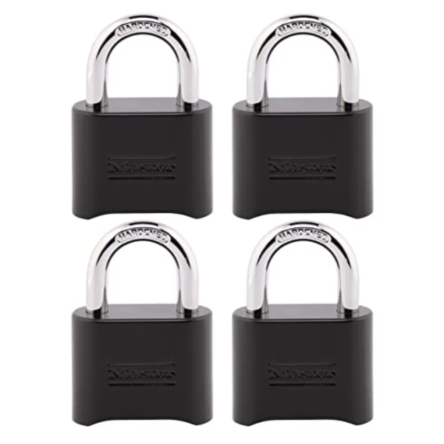 Black Combination Lock, Customizable Combo Padlock, Indoor and Outdoor Weather Resistant Lock with Resettable Code for Gates, L
Black Combination Lock, Customizable Combo Padlock, Indoor and Outdoor Weather Resistant Lock with Resettable Code for Gates, L
