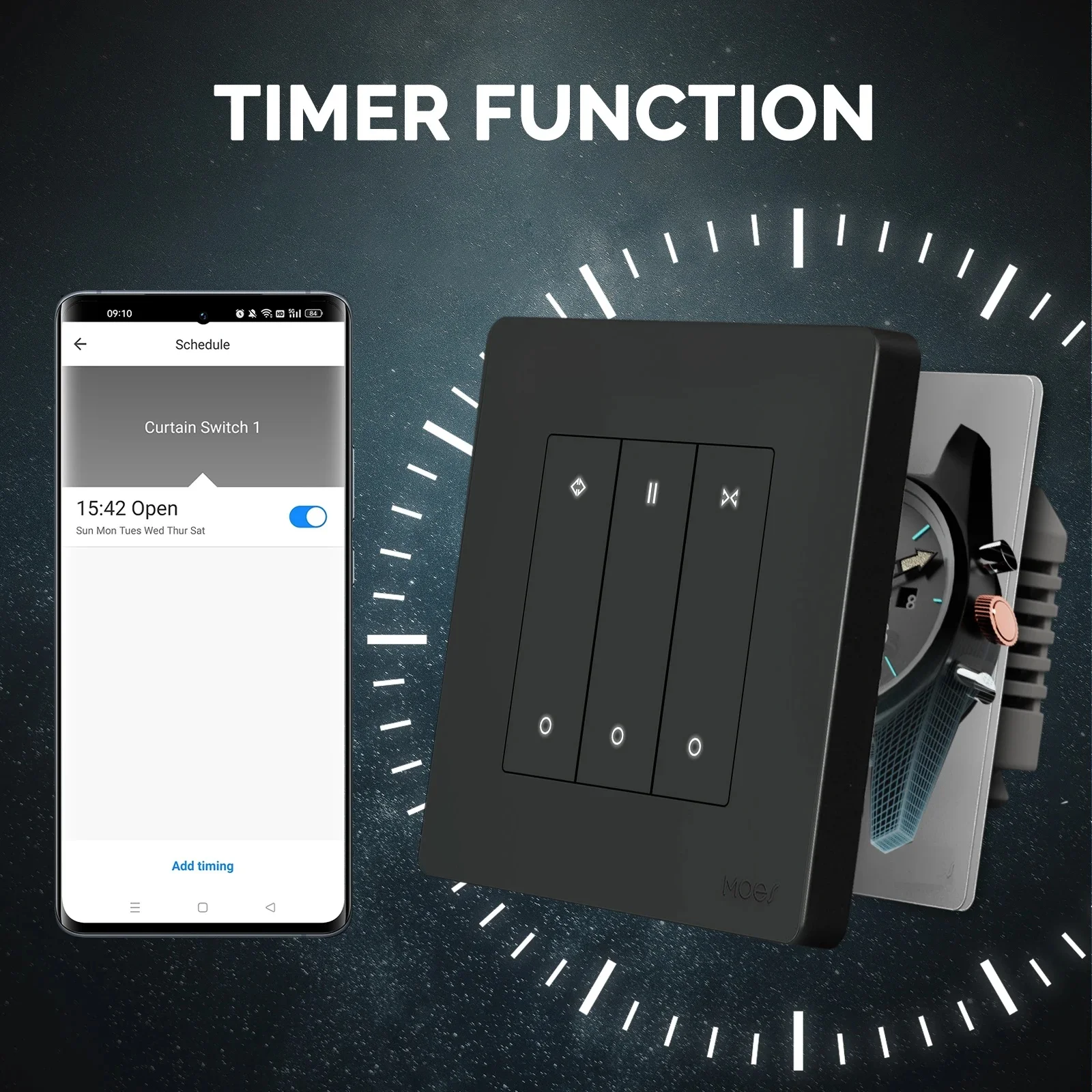 Умный выключатель MOES Smart ZigBee Star Ring для рулонных штор, электрических занавесок и жалюзи с дистанционным управлением через Alexa/Google Home
Умный выключатель MOES Smart ZigBee Star Ring для рулонных штор, электрических занавесок и жалюзи с дистанционным управлением через Alexa/Google Home