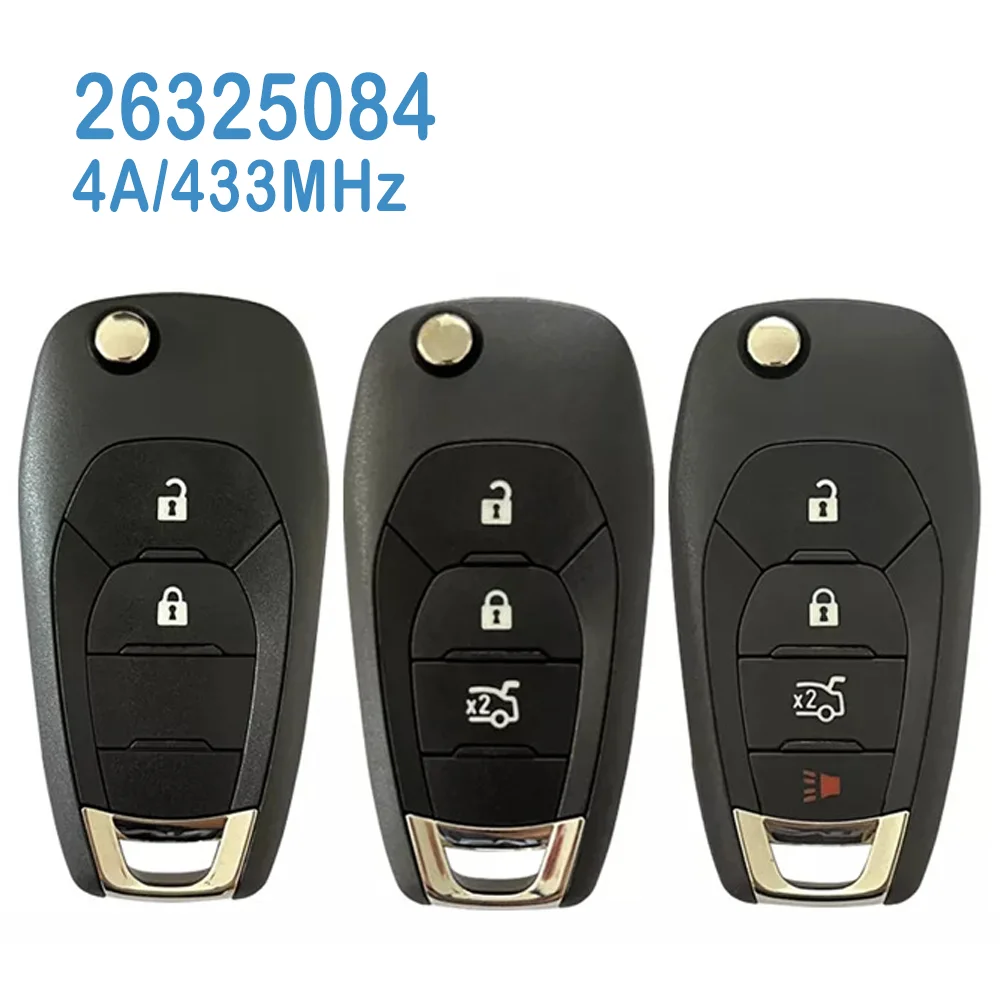 P/N: 26325084 Car Remote Control 2/3/4 Buttons 4A Chip 433MHz Auto Smart Key For Chevrolet Cavalier Trax Tracker 2019 2020
P/N: 26325084 Car Remote Control 2/3/4 Buttons 4A Chip 433MHz Auto Smart Key For Chevrolet Cavalier Trax Tracker 2019 2020