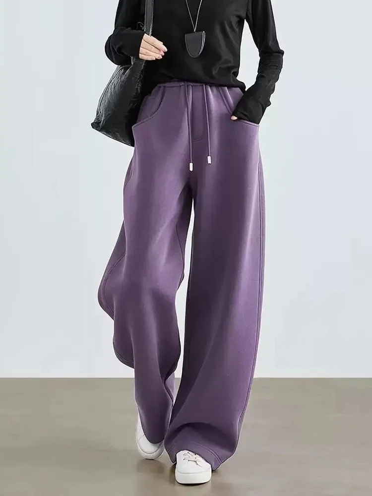 Women Streetwear Purple Sweatpants Loose High Waist Vintage Fall Wide Leg Pant Casual Retro Pockets American Y2k Female Trousers
Women Streetwear Purple Sweatpants Loose High Waist Vintage Fall Wide Leg Pant Casual Retro Pockets American Y2k Female Trousers