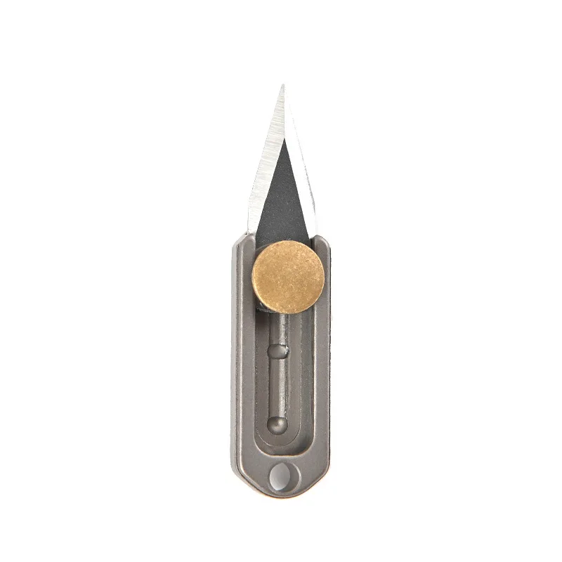 Pure titanium mini push knife titanium alloy small slide knife portable EDC key chain pendant unpacking multifunctional tool
Pure titanium mini push knife titanium alloy small slide knife portable EDC key chain pendant unpacking multifunctional tool