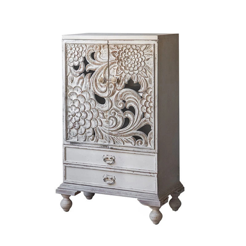 American retro old carved bedroom chest B & B hotel creative decoration entrance
American retro old carved bedroom chest B & B hotel creative decoration entrance
