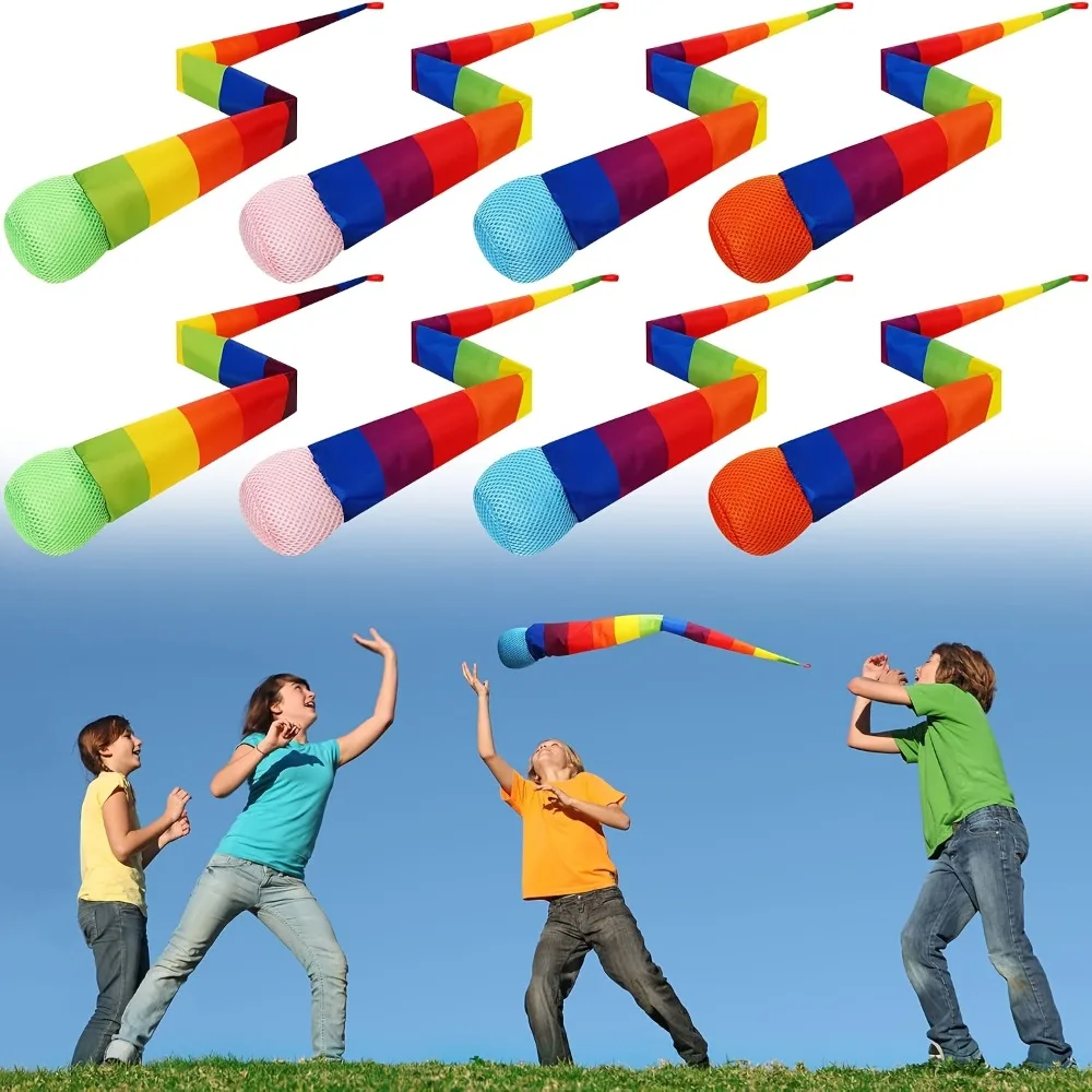 Throw and Catch Ball with Rainbow Tail, Soft Rainbow Play Sandbag , Sports Comet Balls Playground Toys for Indoor Outdoor Games
Throw and Catch Ball with Rainbow Tail, Soft Rainbow Play Sandbag , Sports Comet Balls Playground Toys for Indoor Outdoor Games