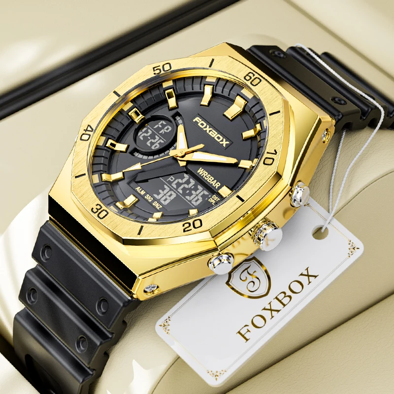 FOXBOX Top Luxury Watches Men Military Army Mens Watch Waterproof Sport Wristwatch Dual Display Watch Male Relogio Masculino+BOX
FOXBOX Top Luxury Watches Men Military Army Mens Watch Waterproof Sport Wristwatch Dual Display Watch Male Relogio Masculino+BOX