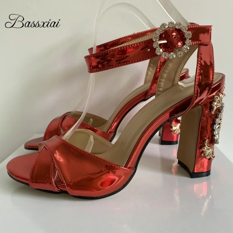 Luxury Cross Band Ankle Strap Sandals Women Unique Diamond Crystal High Heel Party Shoes For Girls Summer
Luxury Cross Band Ankle Strap Sandals Women Unique Diamond Crystal High Heel Party Shoes For Girls Summer