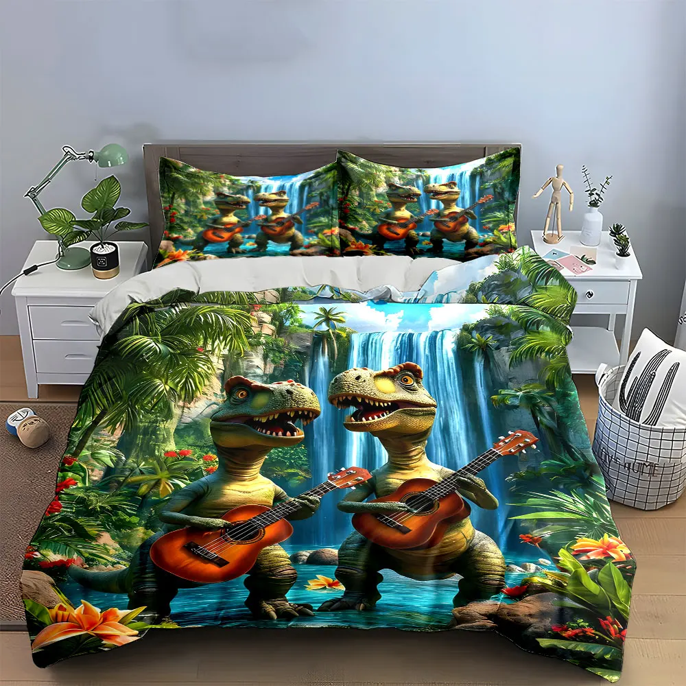 Dinosaur Guitar Set Decoration Multiple sizes kid's and adults' bedroom Exquisite 3PC bedding set, gift
Dinosaur Guitar Set Decoration Multiple sizes kid's and adults' bedroom Exquisite 3PC bedding set, gift