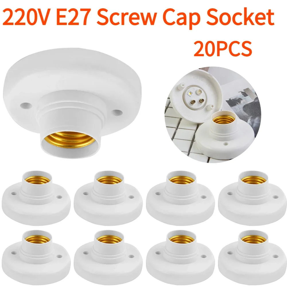20/1PCS 220V E27 Screw Lamp Stand Light Bulb Socket Holder Adapter Base Cap Socket White Ceiling Light Lamp Bulb Fixing Base
20/1PCS 220V E27 Screw Lamp Stand Light Bulb Socket Holder Adapter Base Cap Socket White Ceiling Light Lamp Bulb Fixing Base