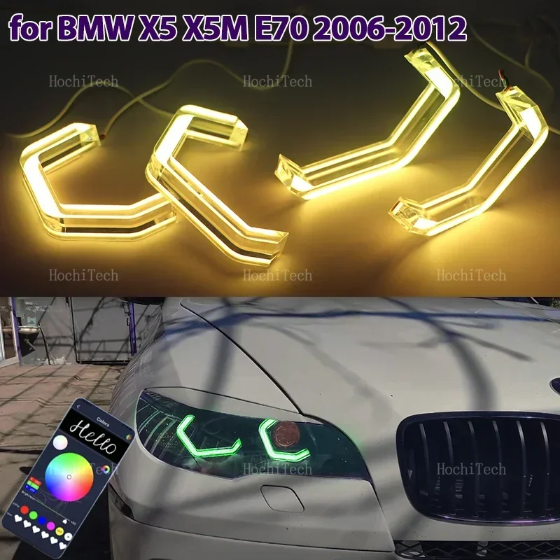 For BMW X5 X5M E70 2007-2013 xDrive25i 30i 20d 30d 35d M4 style LED Angel Eyes Kit Ring RGB colors APP control Headlight Lamps
For BMW X5 X5M E70 2007-2013 xDrive25i 30i 20d 30d 35d M4 style LED Angel Eyes Kit Ring RGB colors APP control Headlight Lamps