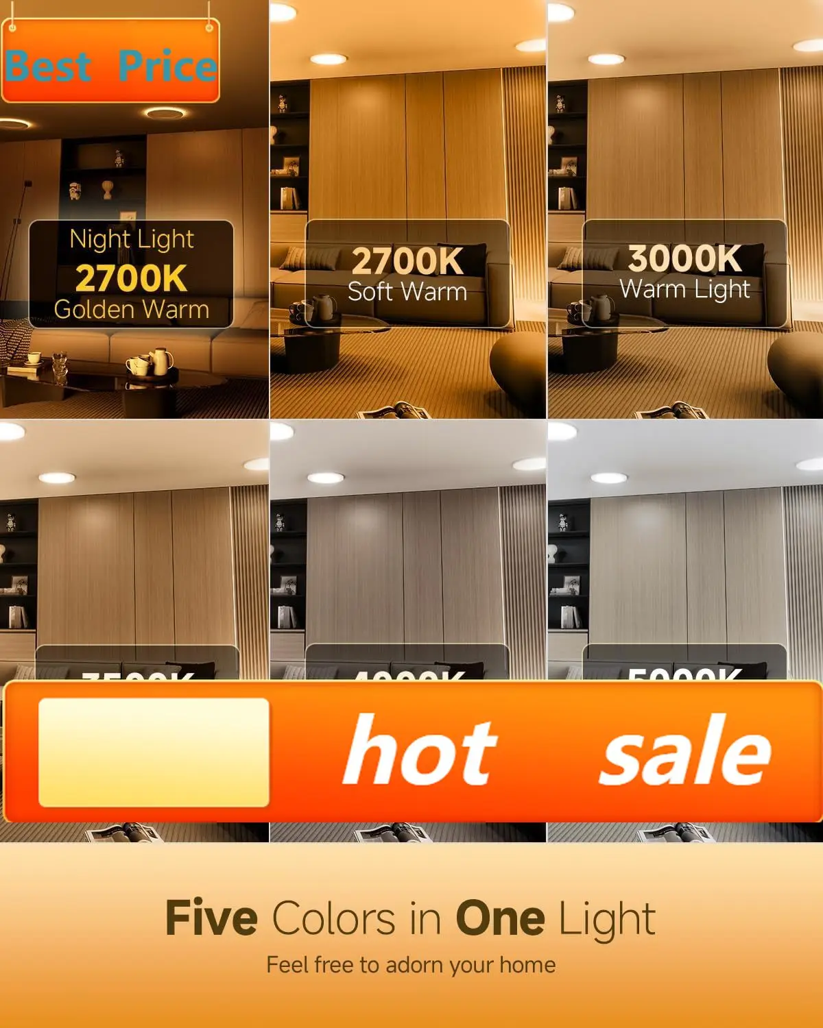 hot-selling24 Pack 6 Inch LED Recessed Ceiling Light with Night Light, Dimmable, 2700K-5000K 5CCT, 1050LM 12W 120V, High Brightn
hot-selling24 Pack 6 Inch LED Recessed Ceiling Light with Night Light, Dimmable, 2700K-5000K 5CCT, 1050LM 12W 120V, High Brightn