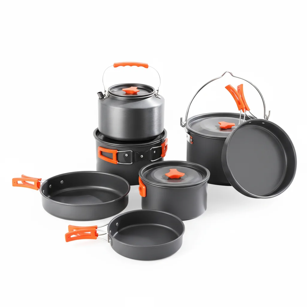 Outdoor Camping Cooking Utensils Aluminium Travel Cooking Pot Set
Outdoor Camping Cooking Utensils Aluminium Travel Cooking Pot Set