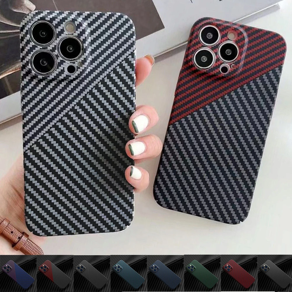 Carbon Fiber Texture Phone Case For iPhone 15 14 13 12 11 Pro Max X XS XR 14Pro Ultra Light Slim Shockproof Hard Plastic Cover
Carbon Fiber Texture Phone Case For iPhone 15 14 13 12 11 Pro Max X XS XR 14Pro Ultra Light Slim Shockproof Hard Plastic Cover
