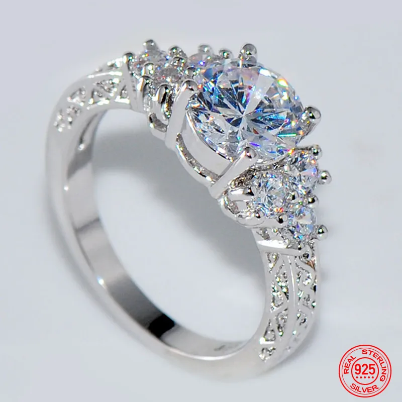 925 Sterling Silver 8MM Zircon Finger Ring For Women Fashion Wedding Jewelry Accessories Wholesale
925 Sterling Silver 8MM Zircon Finger Ring For Women Fashion Wedding Jewelry Accessories Wholesale