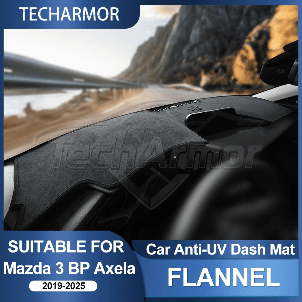 Фланелевая накладка на приборную панель автомобиля для Mazda 3 BP Axela 2019-25, солнцезащитный козырек, анти-УФ-коврики для приборной панели, нескользящие аксессуары для интерьера
Фланелевая накладка на приборную панель автомобиля для Mazda 3 BP Axela 2019-25, солнцезащитный козырек, анти-УФ-коврики для приборной панели, нескользящие аксессуары для интерьера