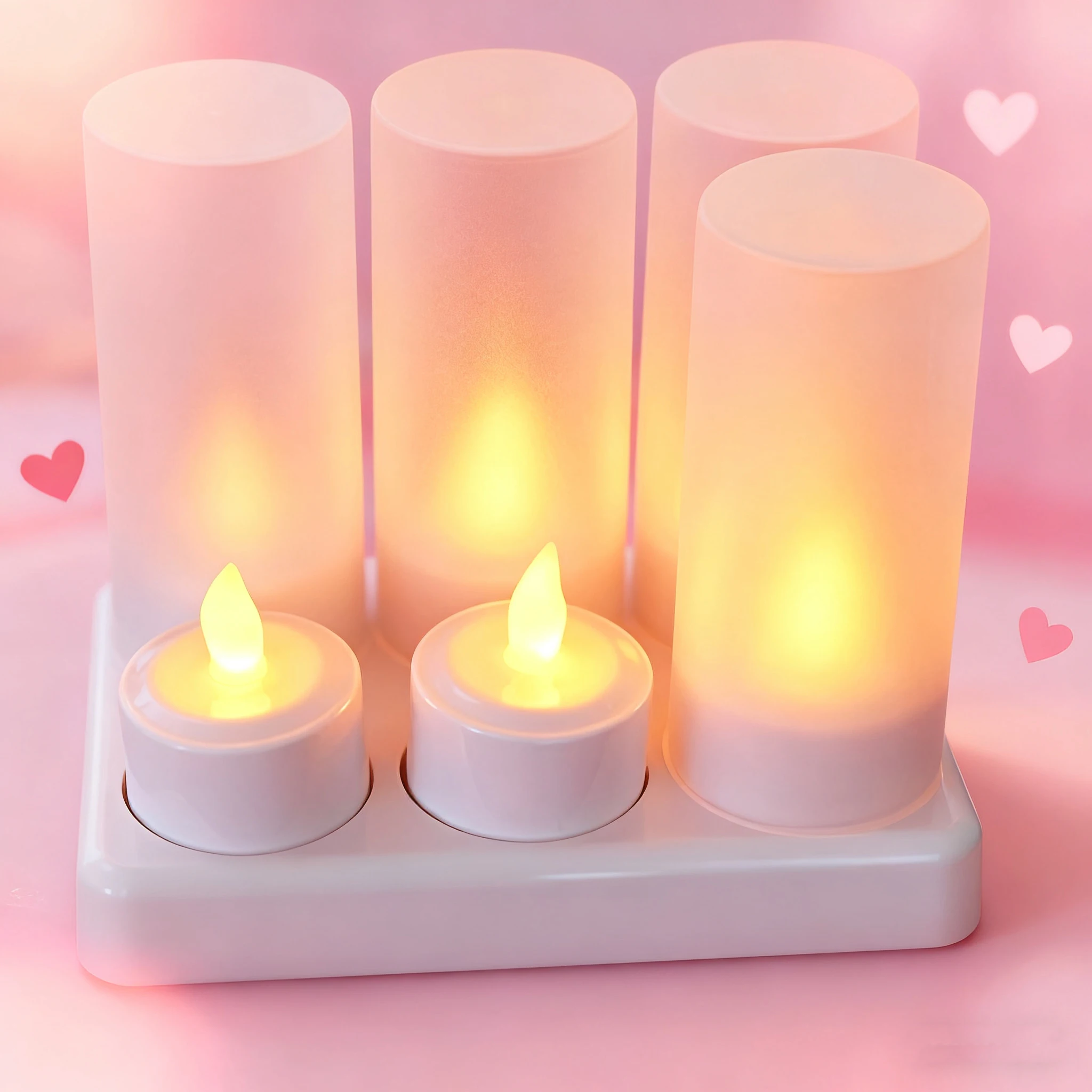 6 Rechargeable LED Candle Lights with Frosted Shade and Charging Base for Birthdays,Weddings,Christmas,Tea Candles Home Decor
6 Rechargeable LED Candle Lights with Frosted Shade and Charging Base for Birthdays,Weddings,Christmas,Tea Candles Home Decor