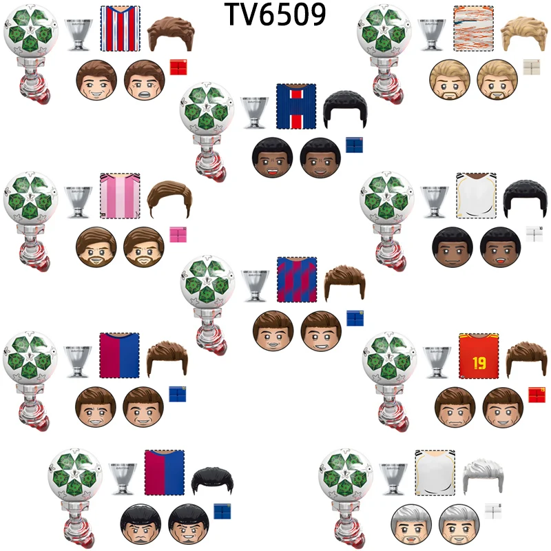 The TV6509 Famous Football Player Star Number 19 10 9 11 8 Action Figures Model Blocks MOC Bricks Set Gifts Toys
The TV6509 Famous Football Player Star Number 19 10 9 11 8 Action Figures Model Blocks MOC Bricks Set Gifts Toys