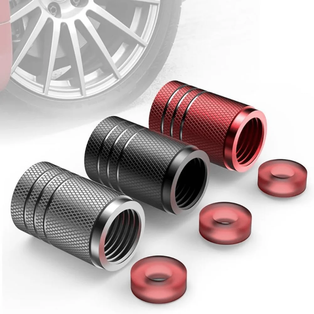 4Pcs Car Tire Valve Stems Cap Knurling Style Tire Valve Cap Aluminum Tire Wheel Stem Air Valve Cap Black Silver red blue
4Pcs Car Tire Valve Stems Cap Knurling Style Tire Valve Cap Aluminum Tire Wheel Stem Air Valve Cap Black Silver red blue