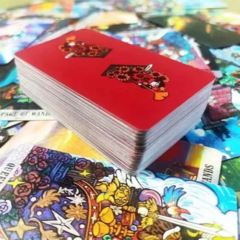 PVC 방수 미니 사이즈 타로 카드, 사랑과 용기, 78 개, 4.4x8cm