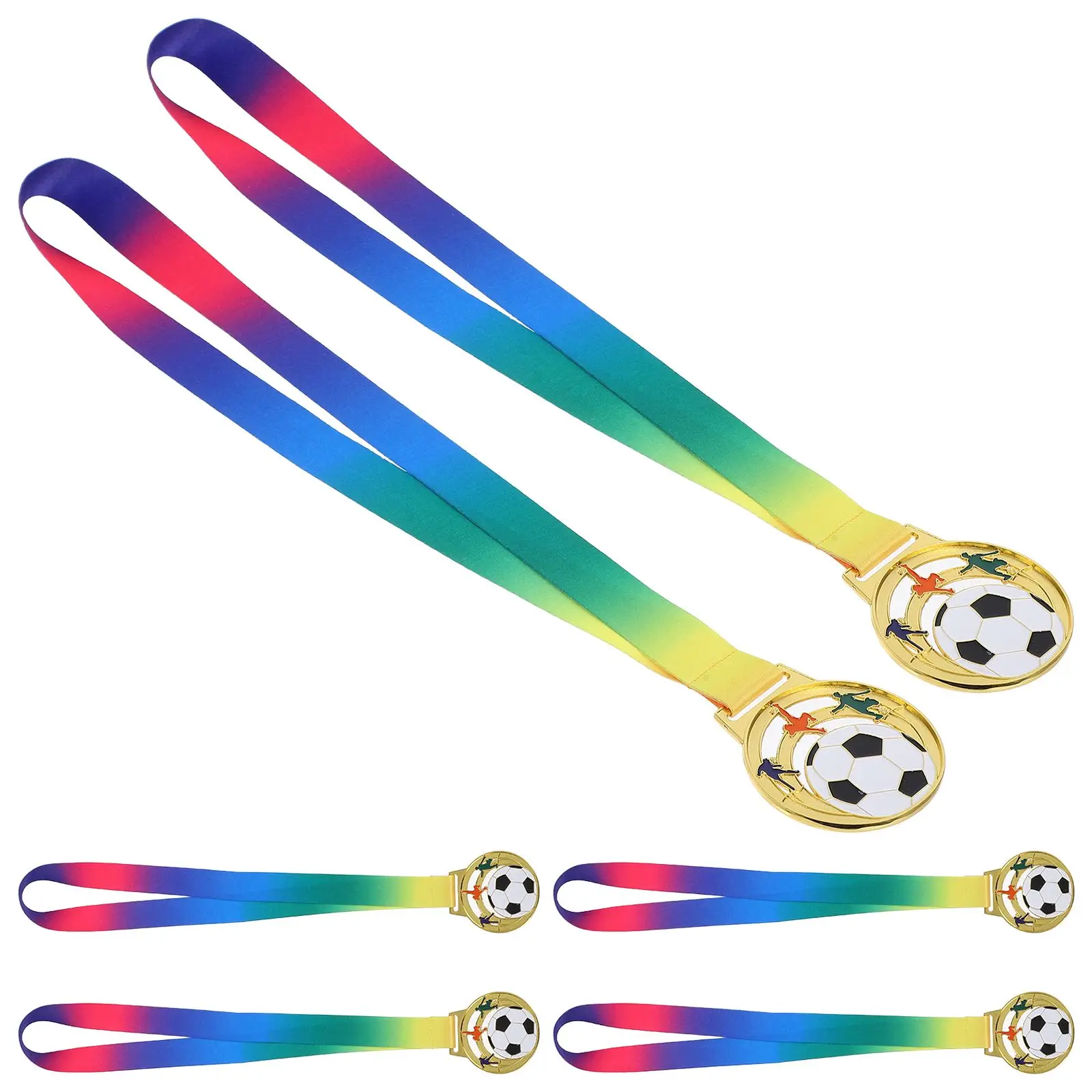 6pcs Hollow Soccer Medals Zinc Alloy Lightweight Kids Sports Awards Neck Ribbon for Children's Sport Day Events
6pcs Hollow Soccer Medals Zinc Alloy Lightweight Kids Sports Awards Neck Ribbon for Children's Sport Day Events