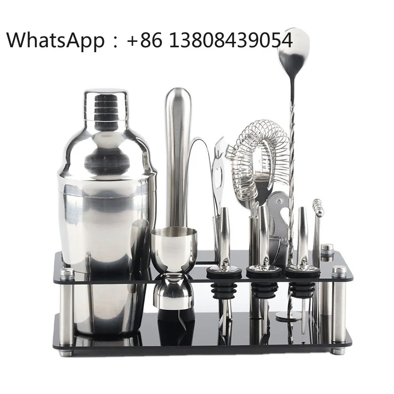 High Quality Barware Tools 23 Pcs Bartender Kit Stainless Steel Bar Accessories 750ml Cocktail Shaker Set 23 Piece Set
High Quality Barware Tools 23 Pcs Bartender Kit Stainless Steel Bar Accessories 750ml Cocktail Shaker Set 23 Piece Set