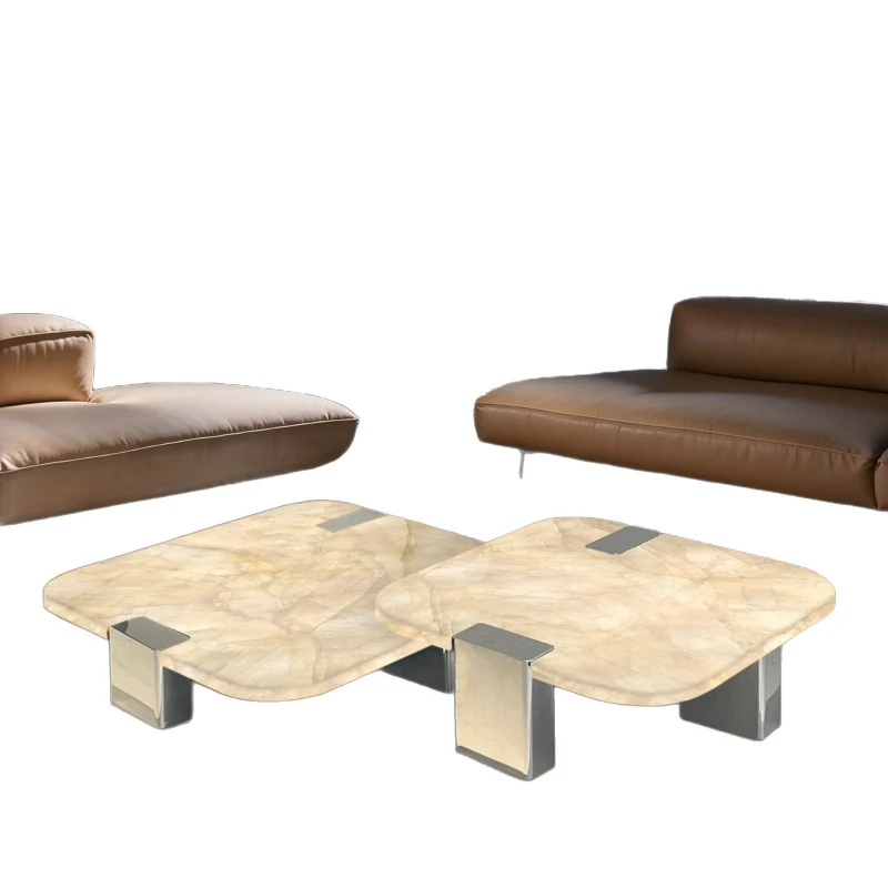 Italian minimalist marble coffee table square designer luminous home living room small apartment height combination
Italian minimalist marble coffee table square designer luminous home living room small apartment height combination