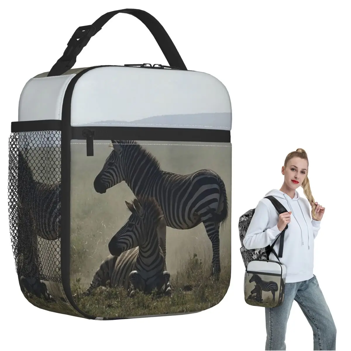 Изолированная сумка для обеда Zebras At Play для женщин и детей, портативные контейнеры для еды, термосумка для обеда
Изолированная сумка для обеда Zebras At Play для женщин и детей, портативные контейнеры для еды, термосумка для обеда