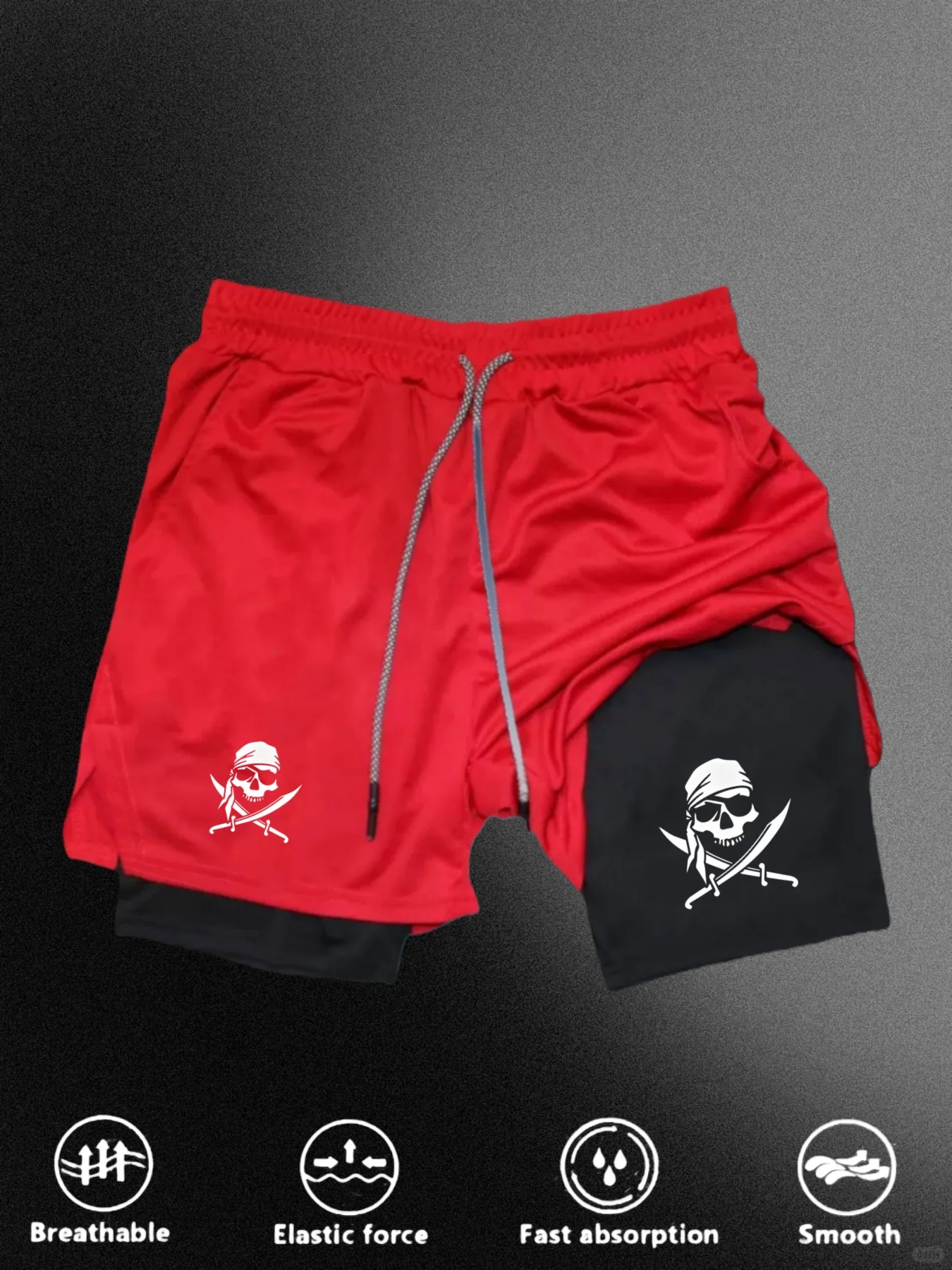 New Men'S Cool Print Design Double-Layer Sports Shorts: Spring/Summer Outdoor Jogging, Gym Training
New Men'S Cool Print Design Double-Layer Sports Shorts: Spring/Summer Outdoor Jogging, Gym Training