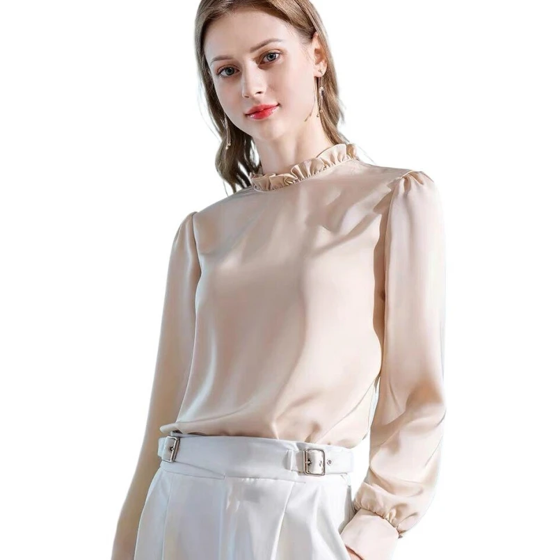 2024 New Ruffle Neck Satin Shirt Women's Clothing Silk Shirts Vintage Blouse Office Lady Long Sleeve Shirt Female Overshirt
2024 New Ruffle Neck Satin Shirt Women's Clothing Silk Shirts Vintage Blouse Office Lady Long Sleeve Shirt Female Overshirt