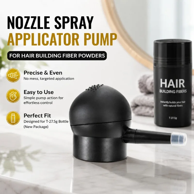 Nozzle Spray Applicator Pump Tool for Hair Building Fiber Powders, Easy Usage
Nozzle Spray Applicator Pump Tool for Hair Building Fiber Powders, Easy Usage