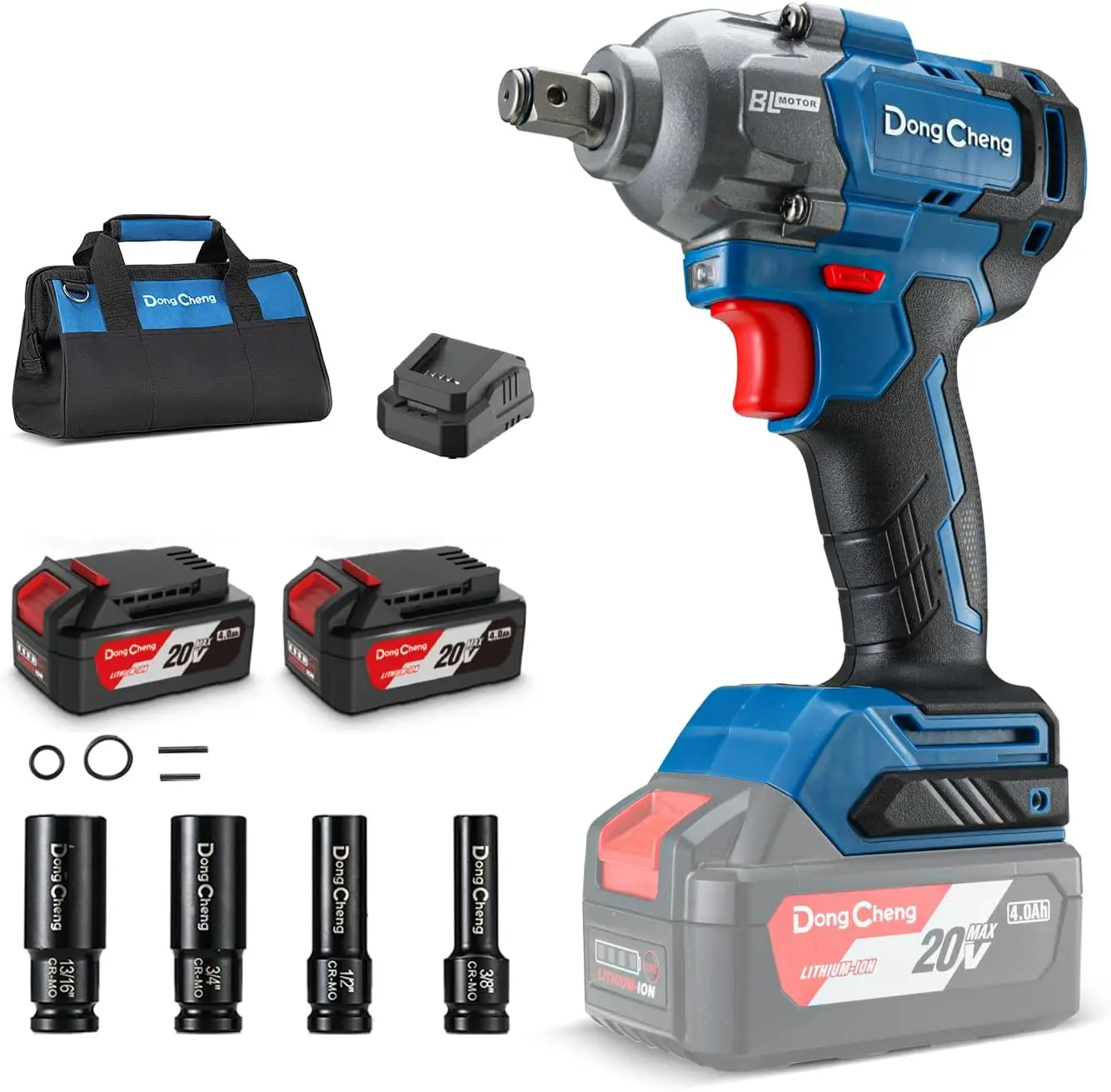 20V Max Brushless Impact Wrench 1/2", High Torque 360 ft-lbs, with 3 Mode Speed, 2*4.0Ah Battery and Charger, Cordless Power Imp
20V Max Brushless Impact Wrench 1/2", High Torque 360 ft-lbs, with 3 Mode Speed, 2*4.0Ah Battery and Charger, Cordless Power Imp