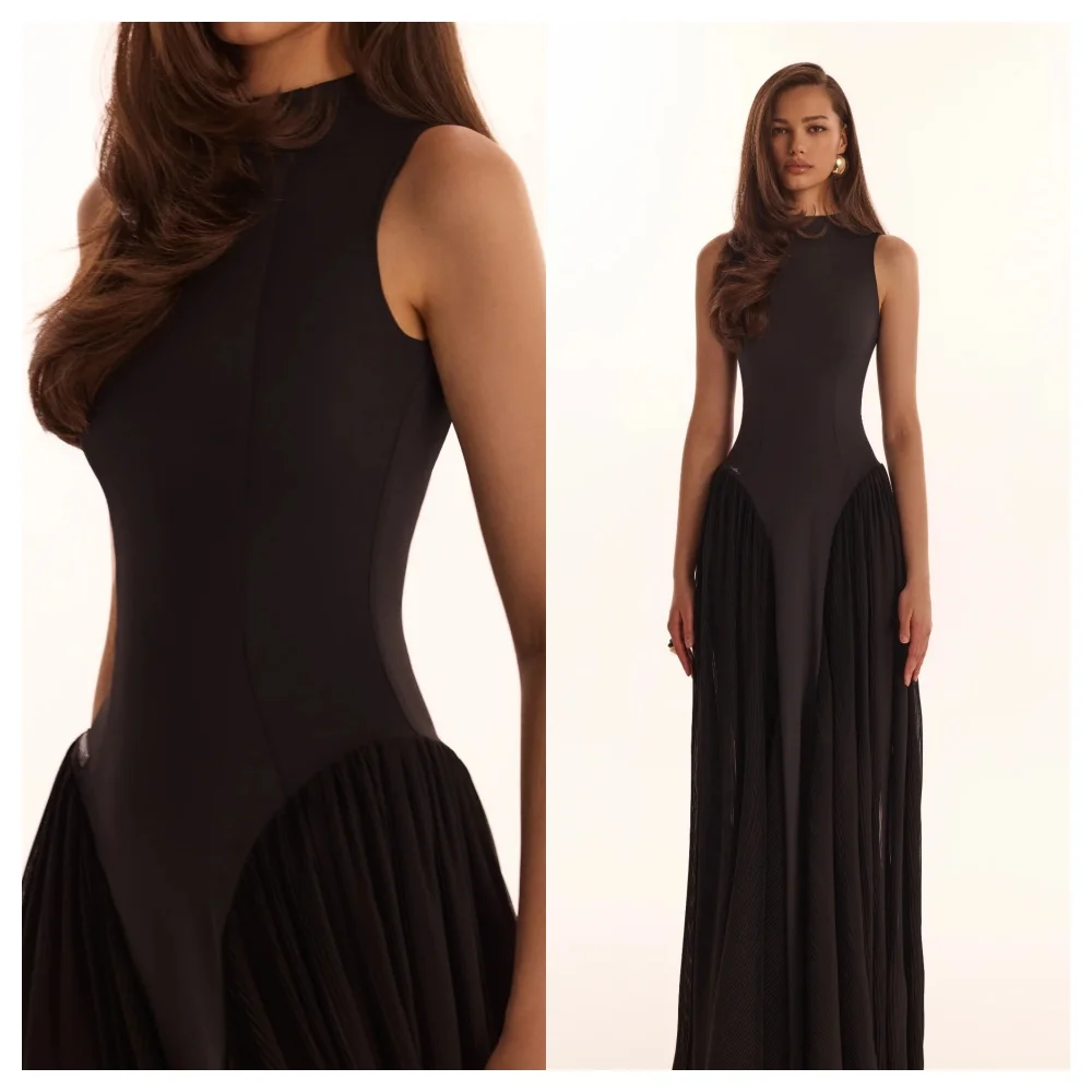 Customized Formal Chiffon Evening Dress Classic Crew Neck Sleeveless Party Dress Modern Straight Floor Length Celebrity Gowns
Customized Formal Chiffon Evening Dress Classic Crew Neck Sleeveless Party Dress Modern Straight Floor Length Celebrity Gowns