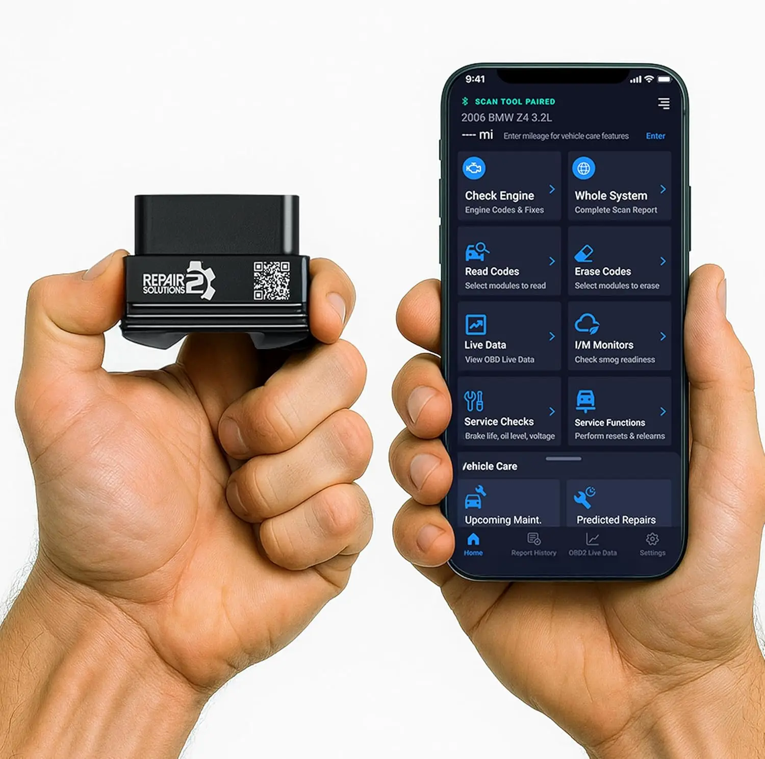 Bluetooth OBD2 Scanner for iPhone & Android - Predict Car Problems, No Subscriptions, Works with Cars 1996+
Bluetooth OBD2 Scanner for iPhone & Android - Predict Car Problems, No Subscriptions, Works with Cars 1996+