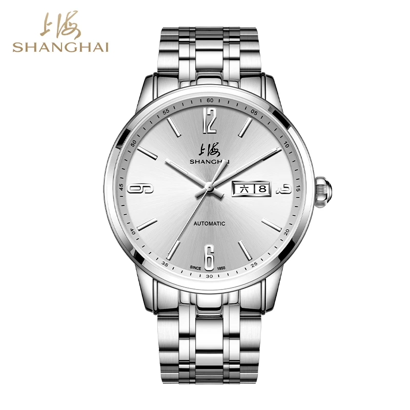 Shanghai Men's Watch Automatic Mechanical Watch 8205 Double Calendar Luxury Business Watch Stainless Steel Sapphire Watch 3009
Shanghai Men's Watch Automatic Mechanical Watch 8205 Double Calendar Luxury Business Watch Stainless Steel Sapphire Watch 3009