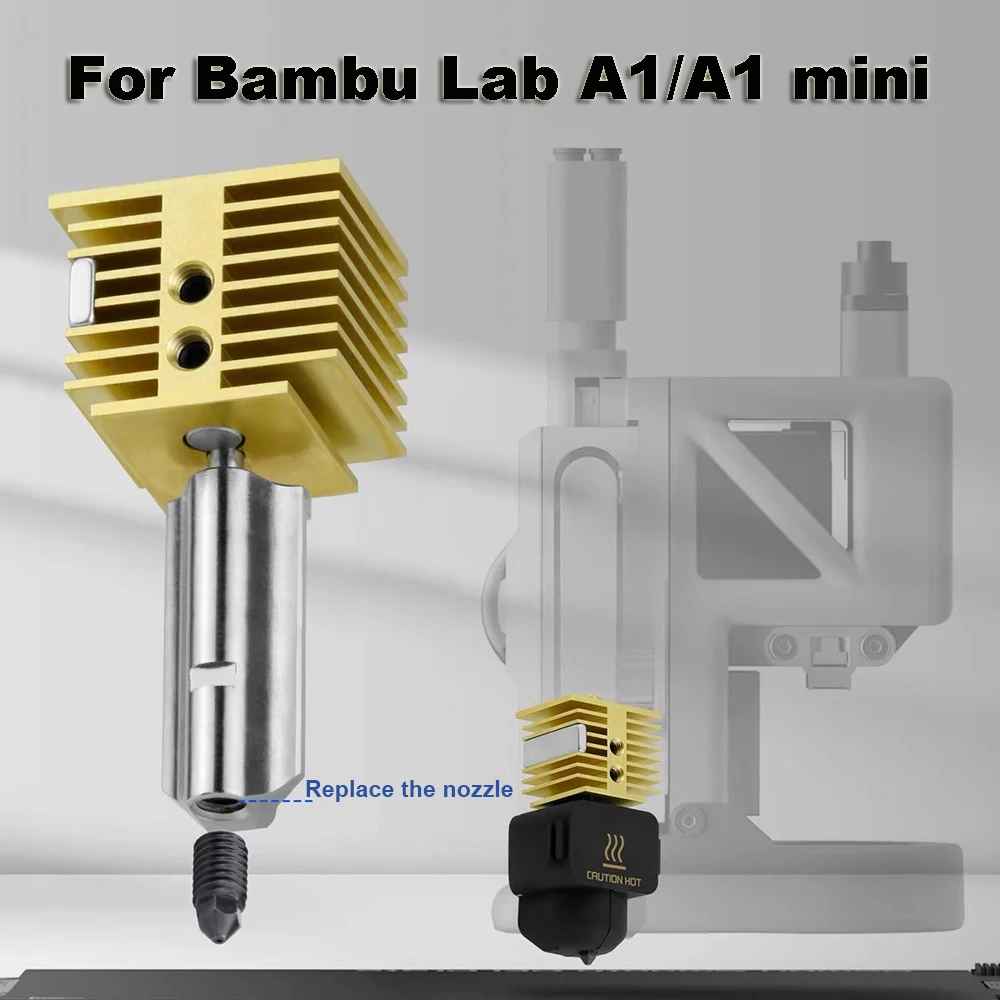 Новый обновленный комплект Hotend для Bambu Lab A1 mini Assembly Hotend Сменная насадка для Bambu Lab A1 A1 mini печатающая головка 3D-принтера
Новый обновленный комплект Hotend для Bambu Lab A1 mini Assembly Hotend Сменная насадка для Bambu Lab A1 A1 mini печатающая головка 3D-принтера