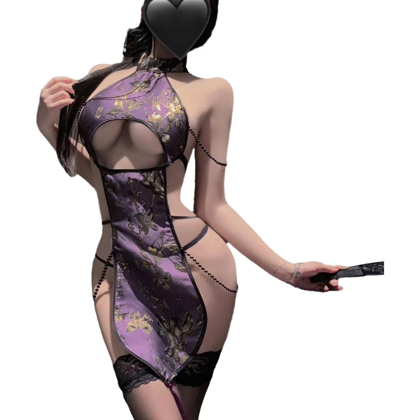 Sexy Lingerie For Women Sensual Backless Design Sexy Hollow-out Segmented Uniform Classic Cheongsam Off-the-shoulder Dress EXZH
Sexy Lingerie For Women Sensual Backless Design Sexy Hollow-out Segmented Uniform Classic Cheongsam Off-the-shoulder Dress EXZH