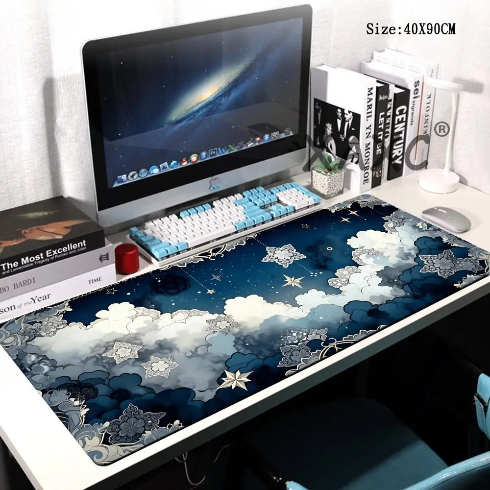 HYBXAXC Starry Night Sky Clouds Desk Mat, Desk Pad Anime Kawaii, Cottagecore Mouse Mat, Extended MousePad, Cozy Girl Gamer
HYBXAXC Starry Night Sky Clouds Desk Mat, Desk Pad Anime Kawaii, Cottagecore Mouse Mat, Extended MousePad, Cozy Girl Gamer